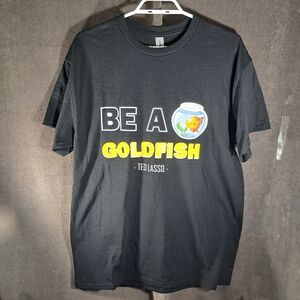 Ted Lasso Be A Goldfish Black Graphic TV Tee VG+ L